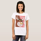 Angry Fierce Bull Mascotte met neusring T-shirt (Voorkant volledig)