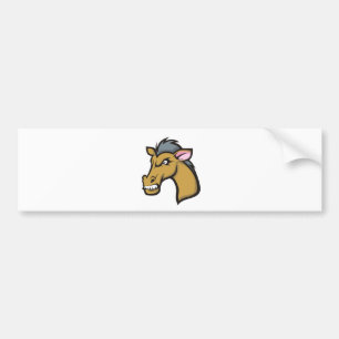 Angry Fierce Cartoon Horse Bumpersticker