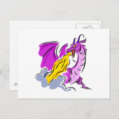 Angry Fire Dragon Briefkaart (Voorkant / Achterkant)