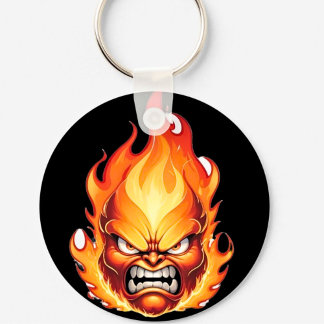 Angry Flame Funny Sleutelhanger