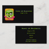 Angry Frankenstein Cartoon Visitekaartje (Voorkant / Achterkant)