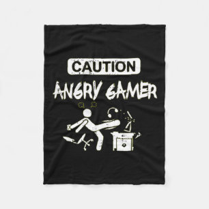 Angry Gamer Computer Grappige Video Game Gift Fleece Deken