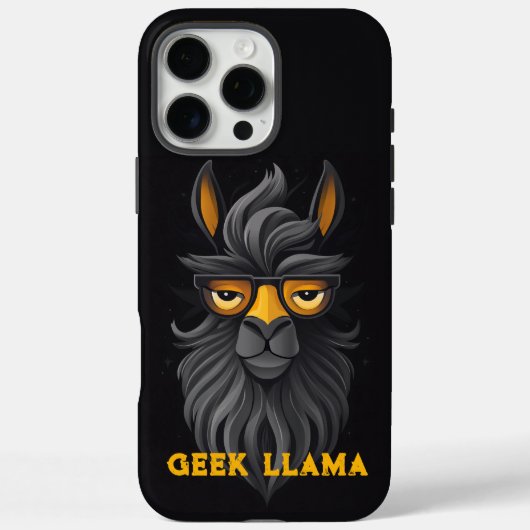 Angry Geek Llama Black Case-Mate iPhone Case (Achterkant)