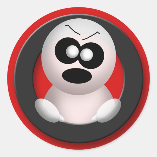 Angry Ghost - Halloween Stickers (Voorkant)
