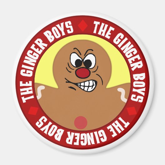 Angry Gingerbrood Man Cookie Magneet (Voorkant)