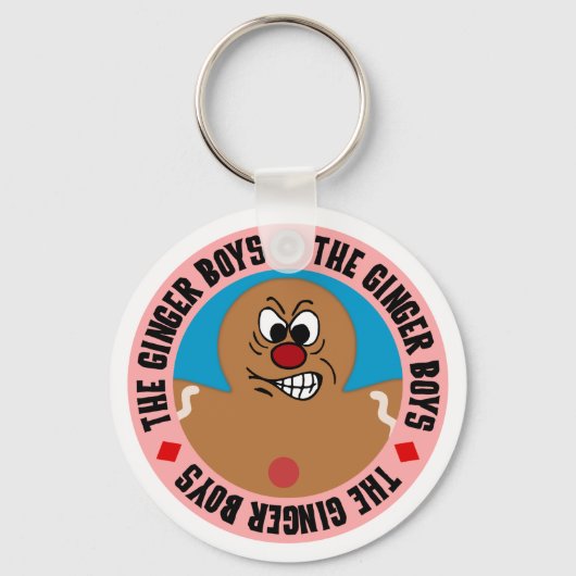 Angry Gingerbrood Man Cookie Sleutelhanger (Voorkant)