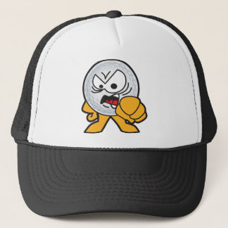 Angry Golf Ball Cartoon Trucker Pet