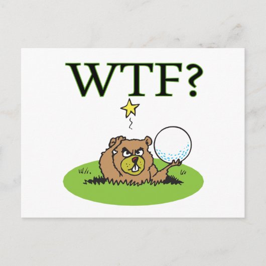 Angry Gopher Briefkaart (Voorkant)