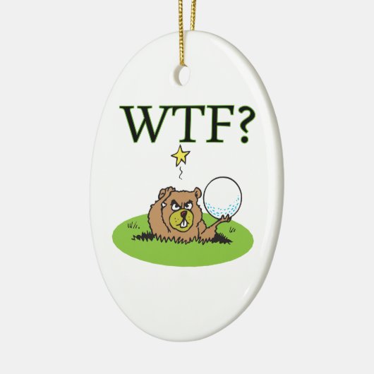 Angry Gopher Keramisch Ornament (Links)