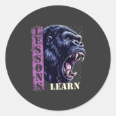 Angry Gorilla Lessons Learn Sticker (Devant)