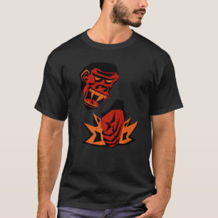 Angry Gorilla Monkey Smashing Rage Red Oranje Grap T-shirt