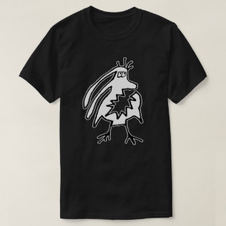 Angry grappig wezen monster tekening t-shirt