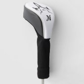 Angry Hammerhead Shark Line Art Golfheadcover (Schuin)