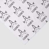 Angry Hammerhead Shark Line Art Tissuepapier (Detail)