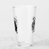 Angry Hippo Monogram Glas (Links)