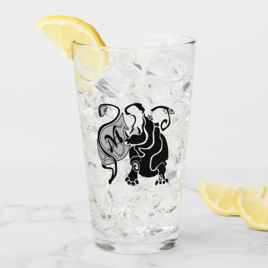 Angry Hippo Monogram Glas (Voorkant ijs)