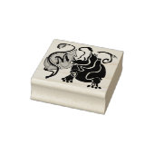 Angry Hippo Monogram Rubberstempel (Stempel)