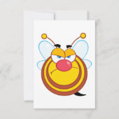 Angry Honey Bee Uitnodigingen (Voorkant)