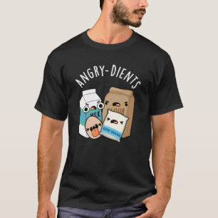 Angry-Ingrediënten Funny Baking Pun Dark BG T-shirt
