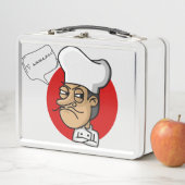Angry Italian Chef Metal Lunch Box (En situation)