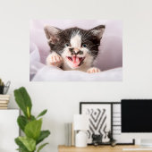 Angry Kitten Poster (Thuiskantoor)