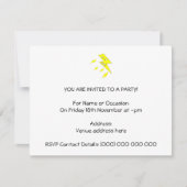 Angry Lightning Bolt. Geel op wit. Kaart (Voorkant)