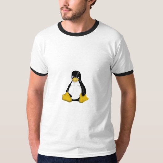 ANGRY LINUX TUX PENGUIN T-SHIRT (Voorkant)