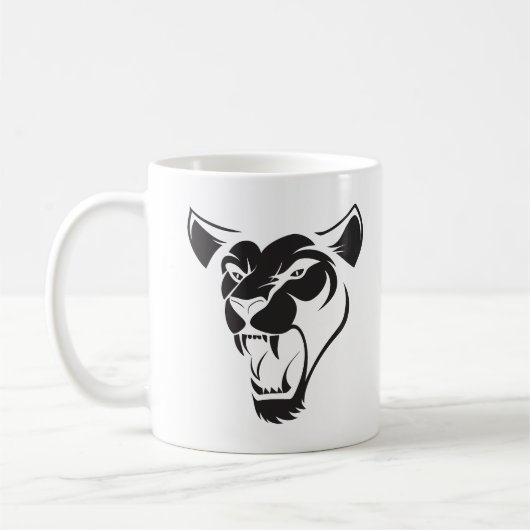 Angry Lion Face Koffiemok (Links)