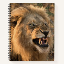 Angry Lion Personalize Name  Notitieboek