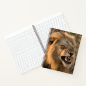 Angry Lion Personalize Name Notitieboek (Binnen)