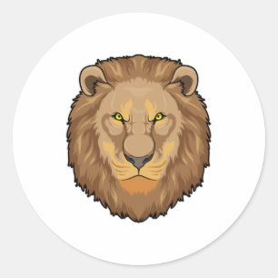 Angry Lion Ronde Sticker