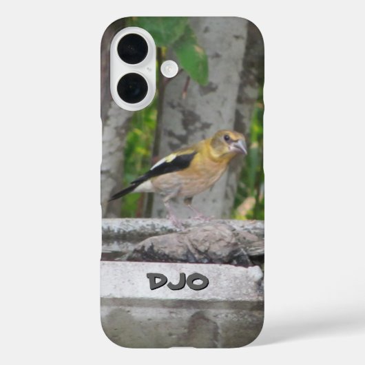 Angry Looking Bird met je Initialen Case-Mate iPhone Case (Achterkant)
