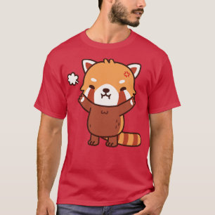 Angry, maar nog steeds met de rode Panda T-shirt