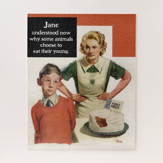 Angry mama en Ruined Cake - Funny Legpuzzel (Verticaal)