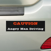 Angry Man Driving Bumpersticker (Op auto)