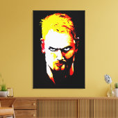 Angry Man Staring kleur Canvas Afdruk (Insitu (Woonkamer))