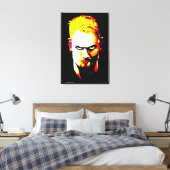 Angry Man Staring kleur Canvas Afdruk (Insitu (Slaapkamer))