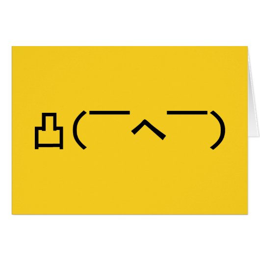 Angry Middle Finger Emoticon Japanse Kaomoji (Voorkant Horizontaal)