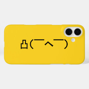 Angry Middle Finger Emoticon Japanse Kaomoji iPhone 16 Plus Hoesje