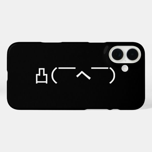 Angry Middle Finger Emoticon Japanse Kaomoji Case-Mate iPhone Case (Achterkant (horizontaal))