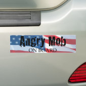 ANGRY MOB AAN BOORD BUMPERSTICKER (Op auto)