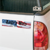 ANGRY MOB AAN BOORD BUMPERSTICKER (Op Truck)