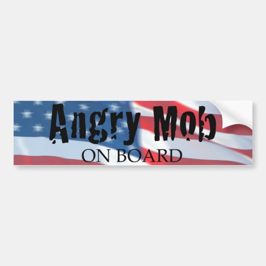 ANGRY MOB AAN BOORD BUMPERSTICKER (Voorkant)