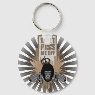 Angry Monkey met Pistool Sleutelhanger