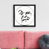 ANGRY MOON CANVAS AFDRUK (Insitu (Woonkamer))