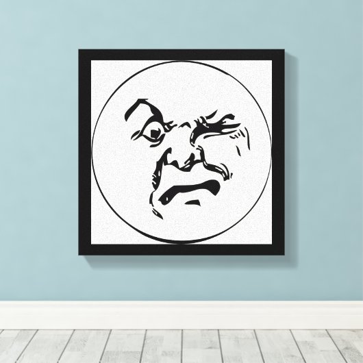 ANGRY MOON CANVAS AFDRUK (Insitu (Houten vloer))