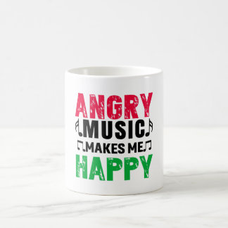 Angry Music Makes Me Happy Coffee Mug Koffiemok