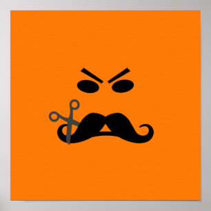 Angry Mustache aangepast poster