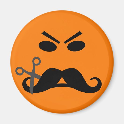 Angry Mustache magnet Magneet (Voorkant)