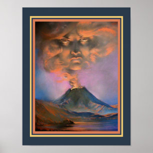 "Angry Natuur" Decoto voor kunst van 2 1930 Poster